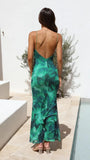 Fongt And Summer 23 Years New Generous Collar Show Thin Temperament Print Back Sling Dress 230302-Outfit