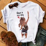 Women Sunflower Girl Printed T