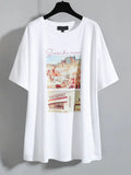 Women Summer Skirts Sets Korean Casual Short Sleeve Print T-shirt And Bandage Skirts 2 Pieces Set Women