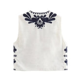 Fongt New Embroidery Round Cardigan Fashion Horse Armor