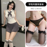 Ti's Night Swearing School Student Suit Uniform Seduction Free From Pure Lingerie Sexy Passion Set
