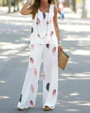 Fongt New Casual Fashion Round-Neck Vest Suit Women's Clothing