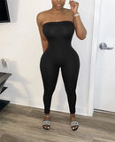 Off Shoulder Bandage Rompers Womens Jumpsuit Strapless Skinny Club Outfits Party Bodycon Overalls for Women Monos Mujer-Outfit