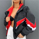 women's jacket spring 2022 Printed zipper Long Sleeve vintage racing jacket Sport Style Woman bombers jacket ropa