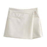 Fongt Women's Clothing INS Burst Asymmetrical Solid-Color Fashion Skirts Casual