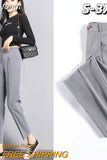 Pants Women Office Lady Ankle Length Autumn Solid Harem Trouser High Waist Fashion Harajuku Loose Elegant Youth Hot