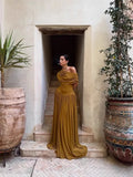 Fongt Spring Summer New Light Extravagant Slanted Shoulder Thin A Word Temperament High-End Style LX0153