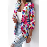 Women's Hot Style New Fashion Print Spring Coat Casual Small Suit-Outfit