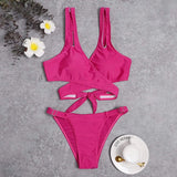 Fongt Split Swimsuit Sexy Bikini Swimsuit Women's Outdoor Beach Swimsuit Two Piece