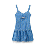 Fongt Homemade New Women's Classic Sung-Bun Embroidered Mini Dress 3311665