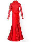 2024 Dance New Practice Dress Lace Autumn Summer Fluff Custom Performance Ballroom Big Swing Fashion Female TH2794-Outfit