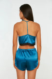 detailed Crop satin pajama
