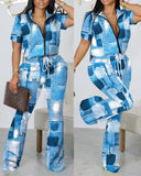 Independent Station New Spring / Summer 2023 Fashion Printed Zipper Jacket 2-Piece Set-Outfit