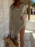 Fongt Hair Woven With Sunscreen Knitted Summer Sweater Thin Loose Sweater Top