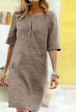 Fongt Burst Short-Sleeved Cotton Dress