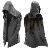 Men's New Cloak Fashion Vantage Plus Size Simple Casual Gothic Hooded Drawstring Men's Punk Oversize Sweatshirt