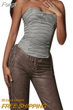 Women Sexy Corset Bustier Sleeveless Spaghetti Strap Lace Slim Fit Backless Zip Cami Top