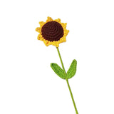Fongt Woven Rabbit Head Sunflower Sunflower Wool Knitting Flowers Send Bestie Imitation Bouquet Finished Products-Outfit