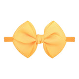 1piece Solid Colors Bowknot Baby Headband For Girls Nylon Elastic Hair Bands Handmade Turban Headwear Hair