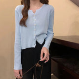 Fongt Version Of The Casual Thin Cardigan Jacket Women's New Summer Lazy Wind Sunscreen Shirts Insv Permeable Long-Sleeved