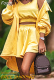 Turn Down Collar Lady Shorts Suit Women Loose Coats Shorts Three Piece Set Outfit 2023 Summer Solid Casual Tracksuit