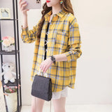 Design Women Blouses Shirts 2021 New Womens Tops And Blouses Long Sleeve Casual Plaid Shirt Young Style Lady Blouse