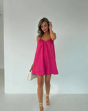 Fongt Women's Beach Dress Casually Bare Back Short Summer Sling Dress Women