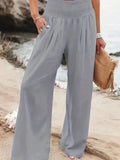 Fongt New Spring Women's Casual Cotton Lint Comfortable Mid-Rise Trousers Women