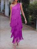 Fongt Eso-Shouldered Asymmetric Dress 2025 Spring And Summer New