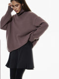 Fongt Multi-Color High-Necked Solid-Color Sweater Women Loose Collar Collar Collar Women's Clothing 66