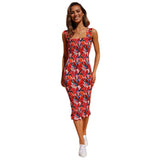 Fongt Women's Clothing 2026 Spring And Summer Flowers Long Slings Lotus Side Hem To Repair The Long Dress Woman