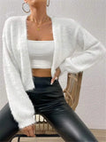 Fongt And Winter New Loose Plush Short Knitted Cardigan Coat