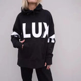 Fongt New Casual Fashion Letter Printing Hooded Long-Sleeved Edswoman