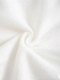 Fongt Spring And Autumn New Women's Fashion Face Printed Round-Neck White Dress