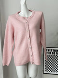 Fongt New Soft Stuff Lazy Velvet Buckle Jacket | Knitted Round Collar Daily