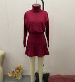 Fongt Solid Color Round Collar Loose Blouse Simple Dress Set In Autumn 2025