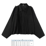 Fongt Women's 2025 New Bat Sleeve Loose-Fitting Velvet Bomber Jacket Jacket