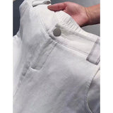 Fongt Lazy Pendant Summer New Straight Slack Panties Women Loose Design Feel White Linen