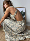 Elegant Print Backless