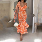 Fongt 2023 New Summer Elegant Sleeveless V-Neck Dress Slim Dress-Outfit