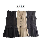 Fongt Homemade New Women's Classic Wide-Rendered Vest Dress 2157554