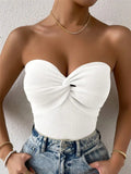 Fongt Wish Women's New Brooch Knitting Vest Shirt Bare Back
