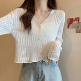 Fongt Ice Silk Cardigan Women's Summer Thin Short Shawl Shawl Shawl Coat Sunscreen Jacket Shoulderless Sleeveless