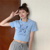 Fongt Sister Wear Short Short-Sleeved T-Shirt Female 2024 Summer New Korean Version Of The Student