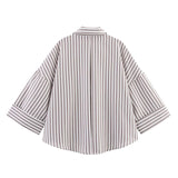 Fongt Summer Linen-Mixed Wide-Sleeved Shirt 2340712300
