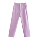 Fongt And Summer 2025 New Fashion Multi-Color Pendant High-Waisted Halon Casual Suit Pants