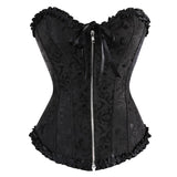 Fongt Zipper Jaclace Guard Waist-Beed Court Bouquet Close Abdomen Chest Corset