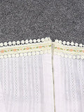 Lace Trim Strapless Corset Top-Outfit
