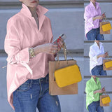 Fongt Burst Spring And Summer Lady Long-Sleeved Shirt Women's Street Fashion Loose Solid Color Large-Size Shirt