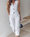 Fongt Fashion Casual Striped Printed A Vest Suit Women's Clothing
